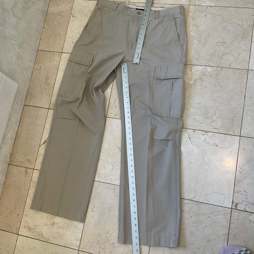 Banana Republic Cargo Pants, Khaki Color, 100% Cotton, 6-Pockets, Men’s 36 x 34 - Picture 14 of 15